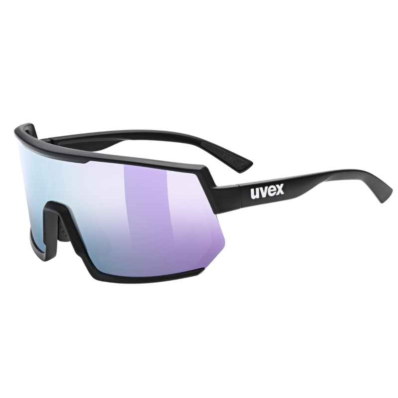 Uvex Sportstyle 235 Sunglasses - Black Matt/Lavender