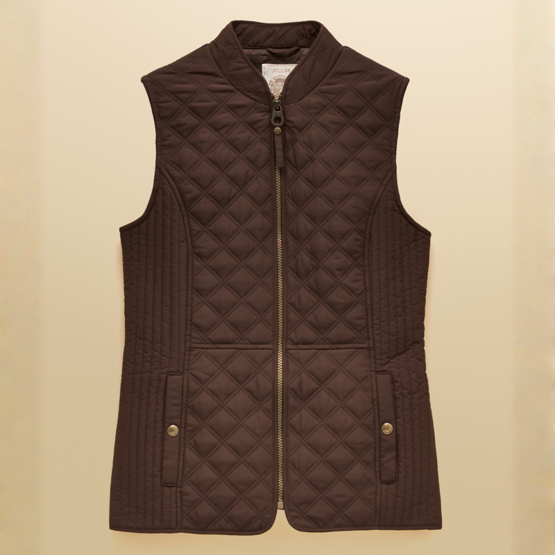 Joules Ladies Minx Gilet - Chocolate Brown-5