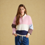 Joules Ladies Jersey Deck Shirt - Pink/Blue Hotchpotch