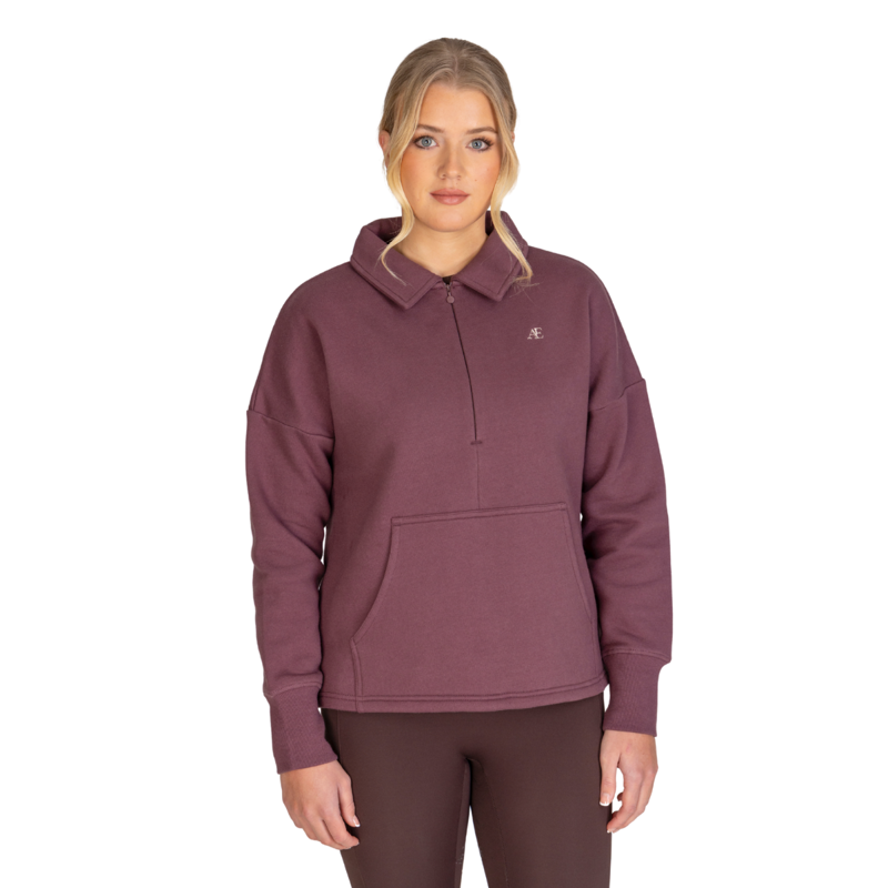 Aubrion Equestrian Quarter Zip Sweater - Thistle