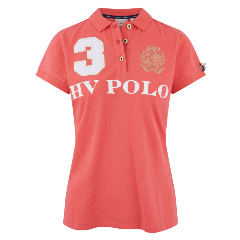 HV Polo Ladies Favouritas EQ Polo Shirt - Bright Coral-1