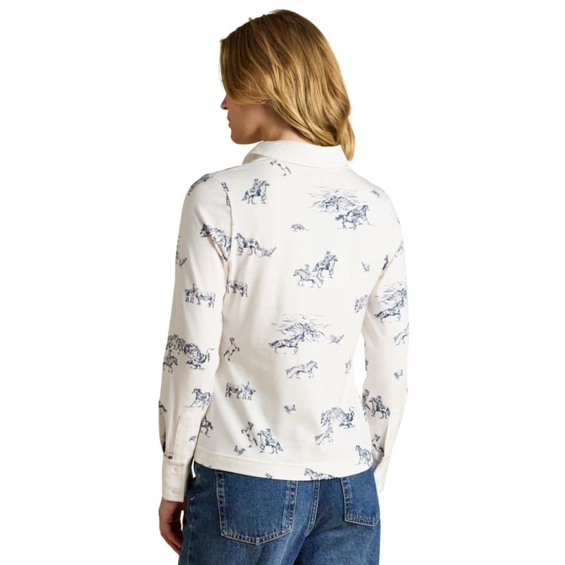Joules Ladies Charlotte Shirt - White Western-1