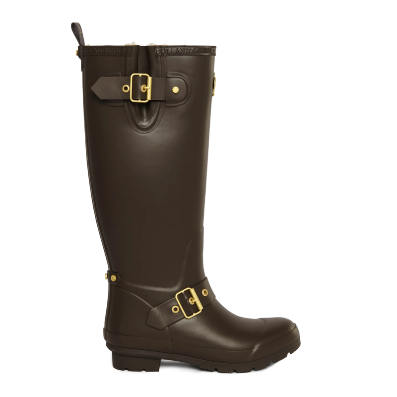Holland Cooper Sherpa Lined Regency Wellington - Chocolate Matte Gold-3