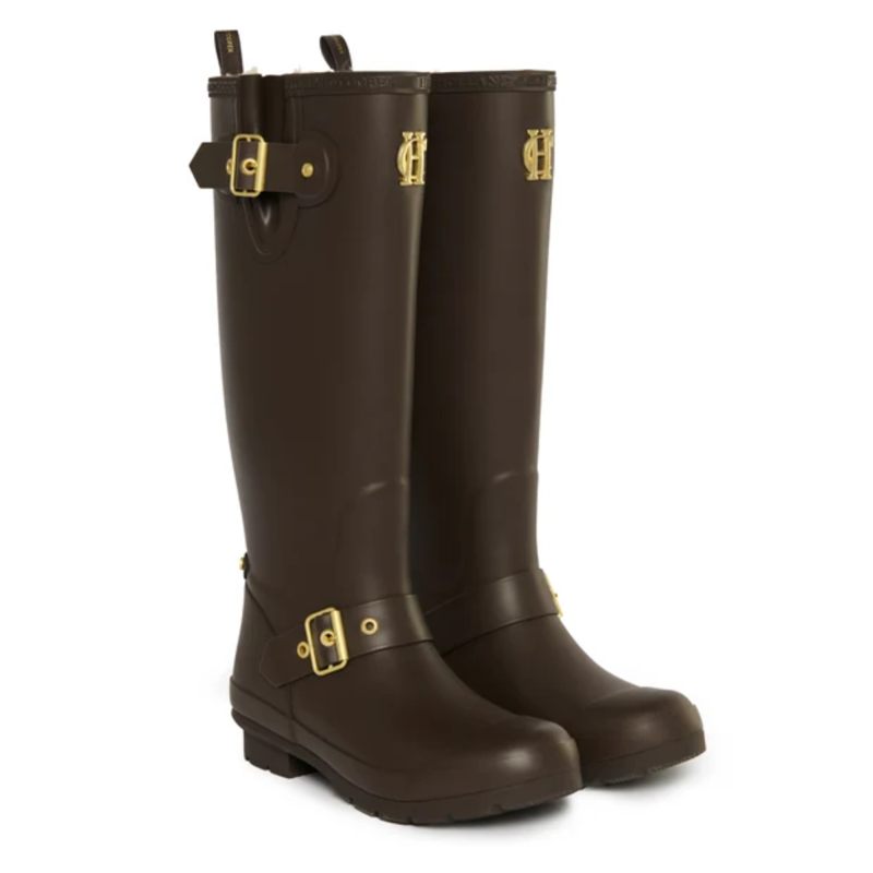 Holland Cooper Sherpa Lined Regency Wellington - Chocolate Matte Gold-1