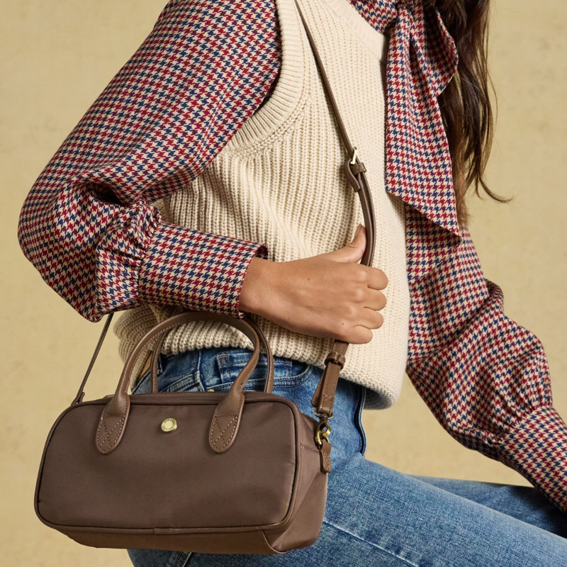 Joules East West Zip Crossbody Bag - Mocha