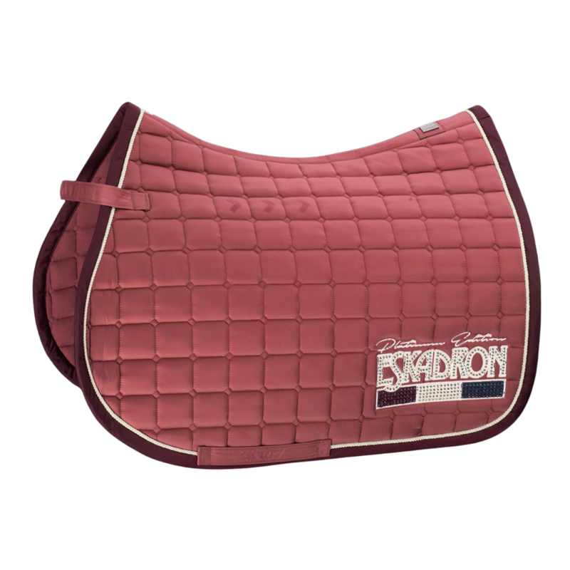 Eskadron Platinum Glossy Crystal Saddlecloth - Light Berry