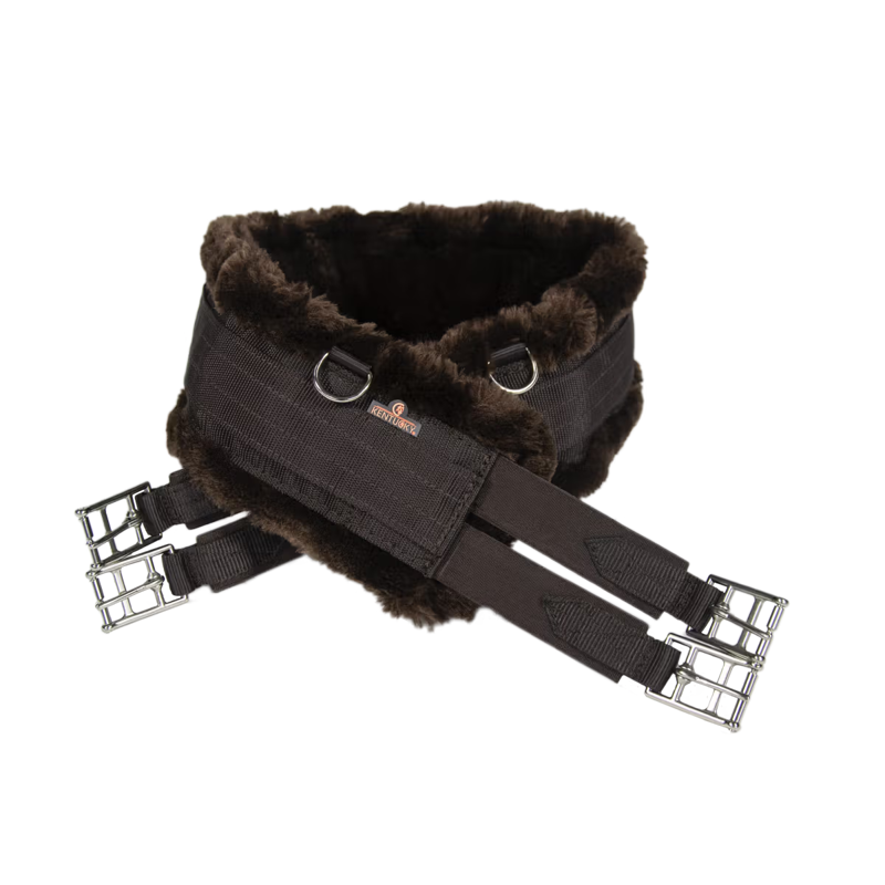 Kentucky Sheepskin Elasticated Girth - Brown/Brown