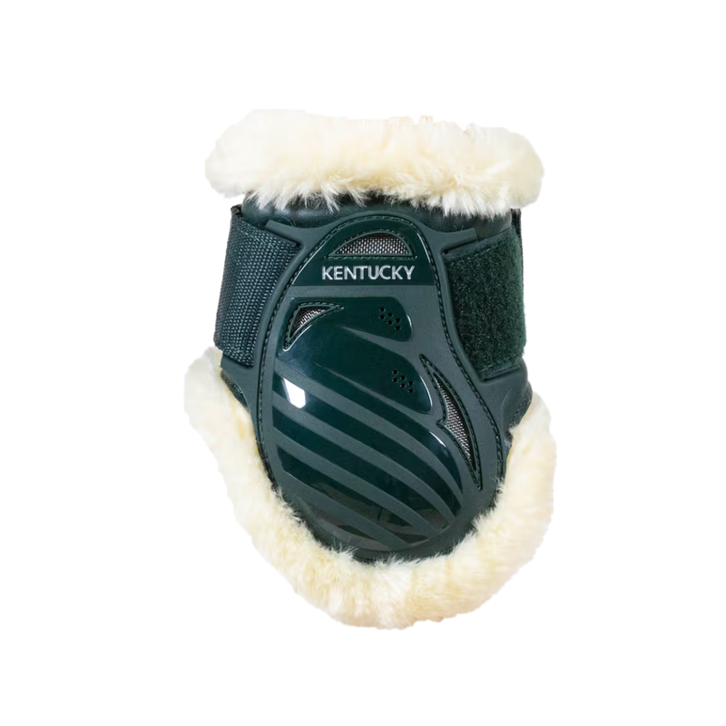 Kentucky Vegan Sheepskin Young Horse Fetlock Boots - Dark Green