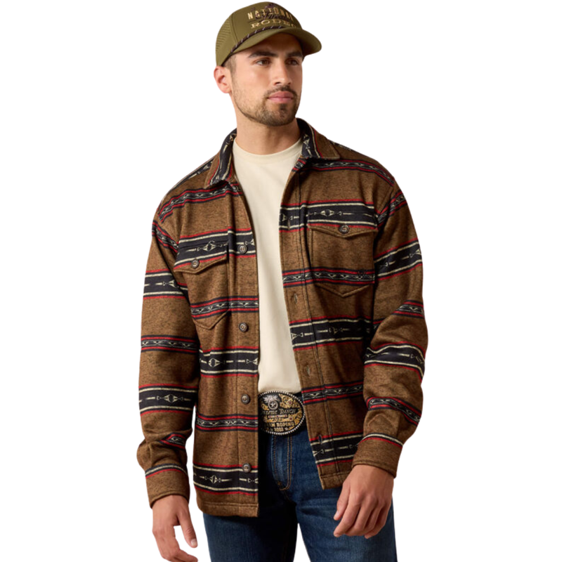Ariat Men's Caldwell Printed Shirt Jacket - Toffee Serape