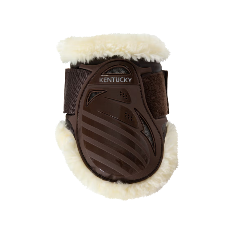 Kentucky Vegan Sheepskin Young Horse Fetlock Boots - Brown