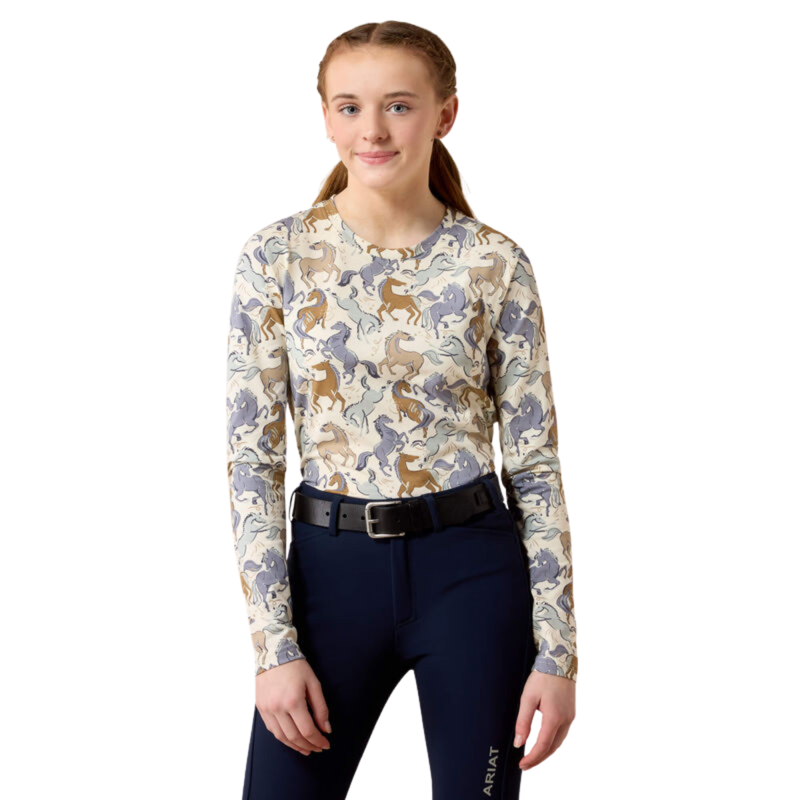 Ariat Youth Horsin Around T-Shirt - Antique White Print