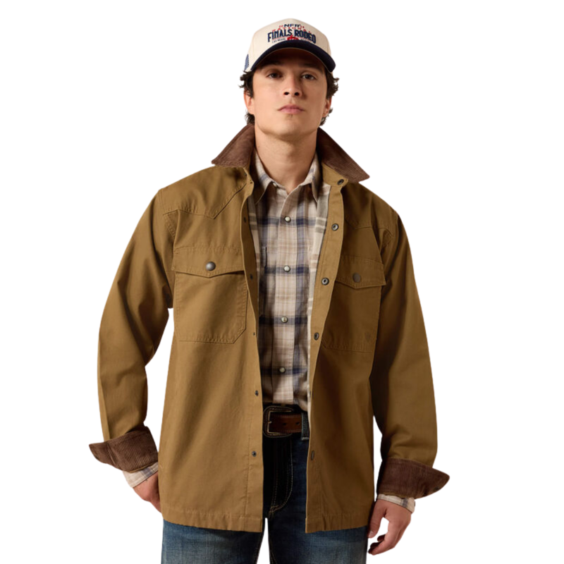 Ariat Men's Retro Canvas Shirt Jacket - Kangaroo