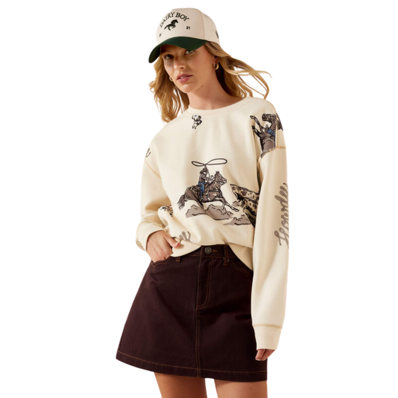 Ariat Women's Rancher Sweatshirt - Parchment-1