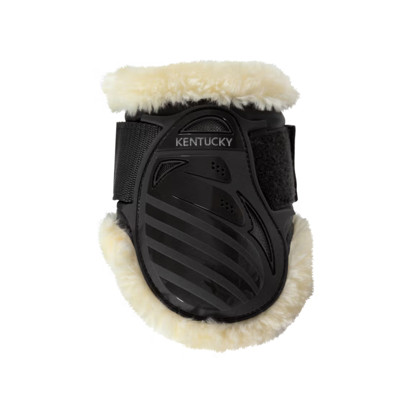 Kentucky Vegan Sheepskin Young Horse Fetlock Boots - Black