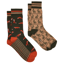 Joules Men's Kingsbury 2 Pack Socks - Green Fox
