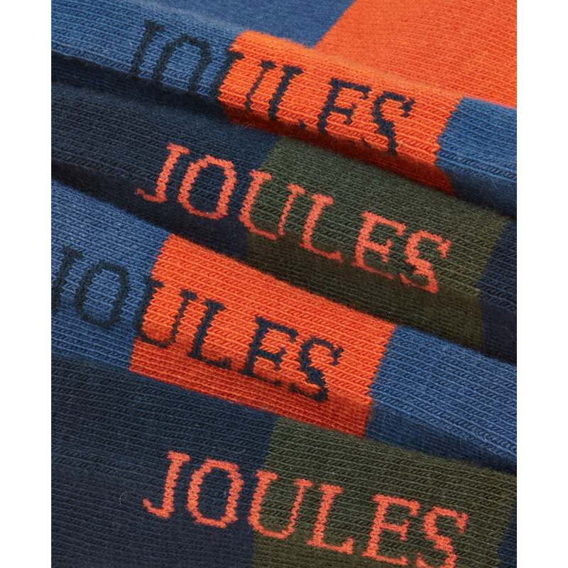 Joules Men's Kingsbury 2 Pack Socks - Blue Rugby Stripe-1