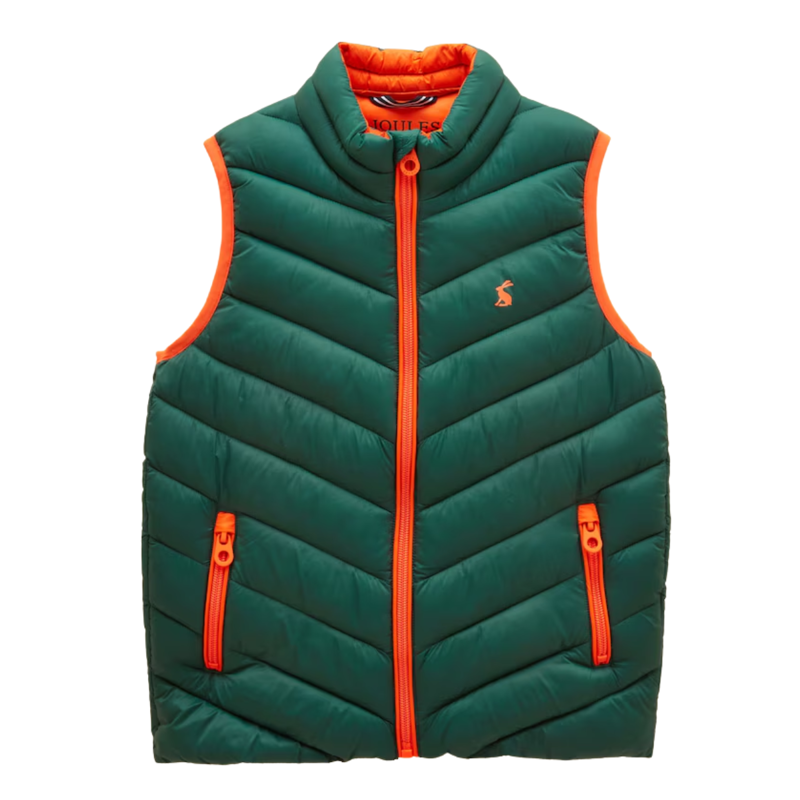 Joules Boys' Crofton Showerproof Gilet - Dark Green