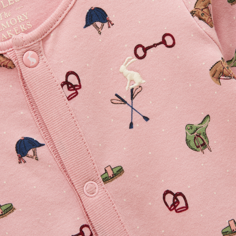 Joules Razamataz Babygrow - Pink Horse-2