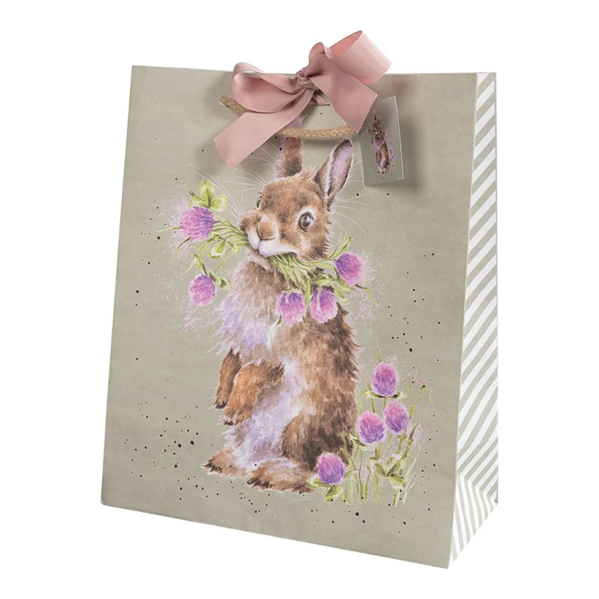 Wrendale Rabbit Pad Wrendale Designs 'Head Clover Heels' Rabbit Large Gift Bag