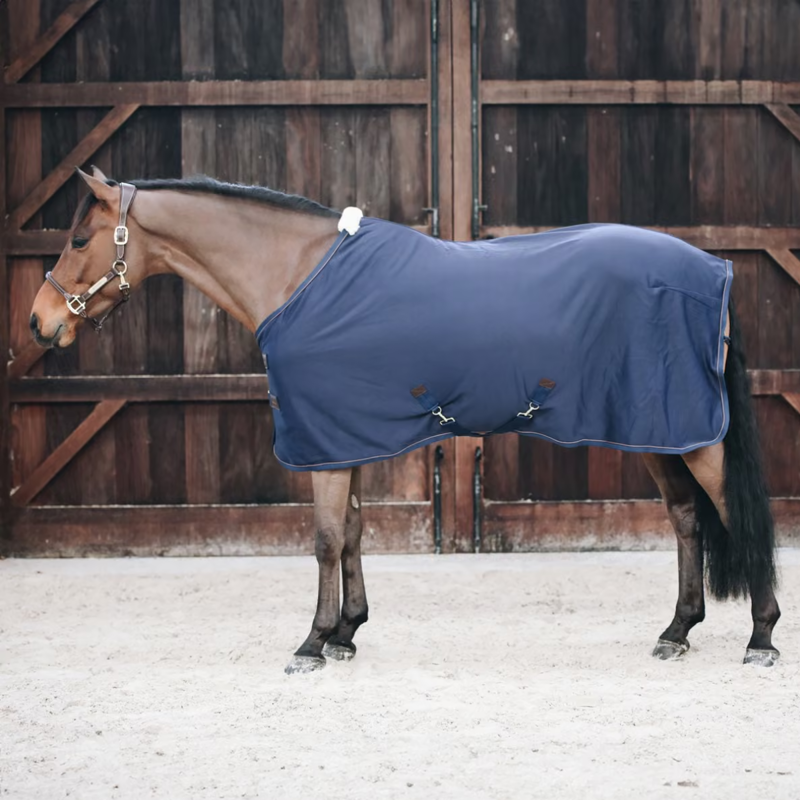 Kentucky Fleece Cooler Rug - Navy-1
