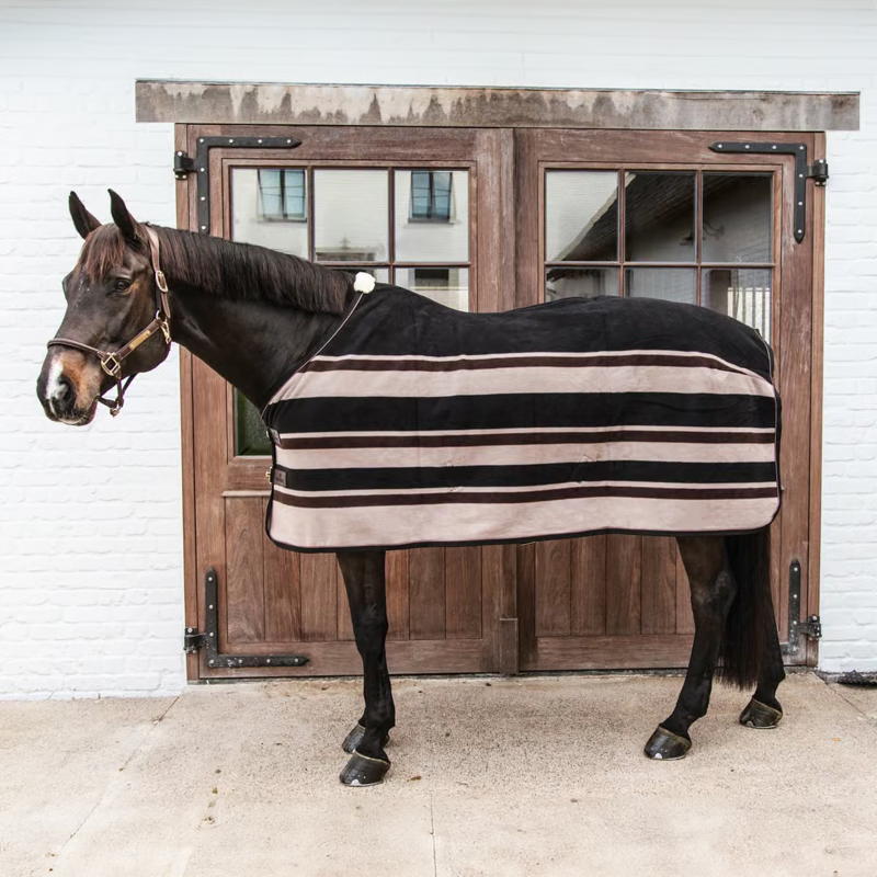 Kentucky Heavy Stripes Fleece Rug - Brown/Beige