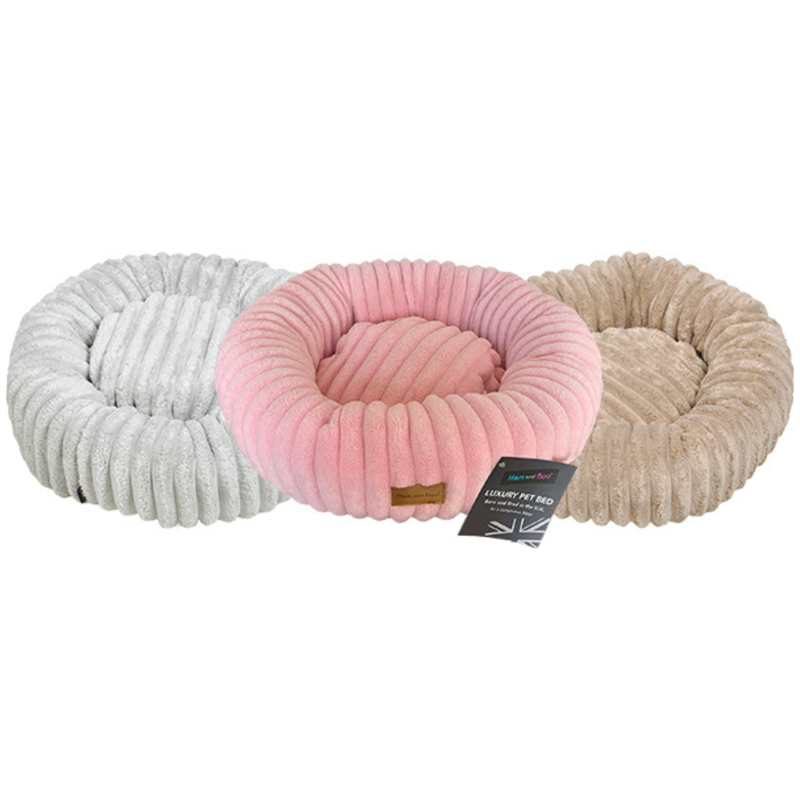 Hem and Boo Luxury Super soft Plush Round Bed 50cm - Assorted-1