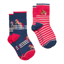 Joules Kids' Neat Feet 2 Pack Socks - Pink/Navy Horse