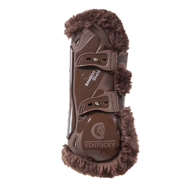 Kentucky Vegan Sheepskin Tendon Boots Bamboo Shield - Brown/Brown