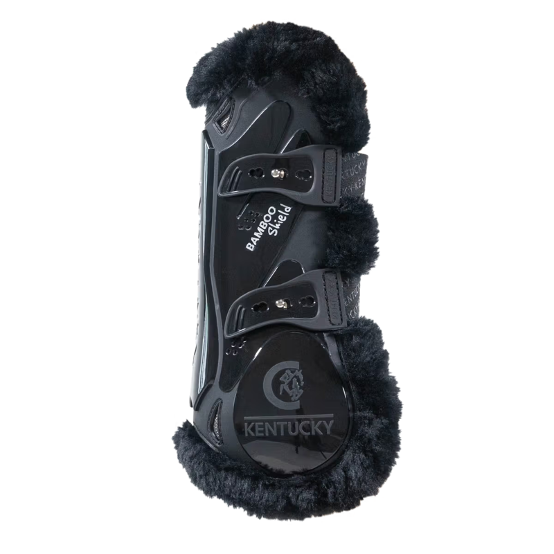 Kentucky Vegan Sheepskin Tendon Boots Bamboo Shield - Black/Black