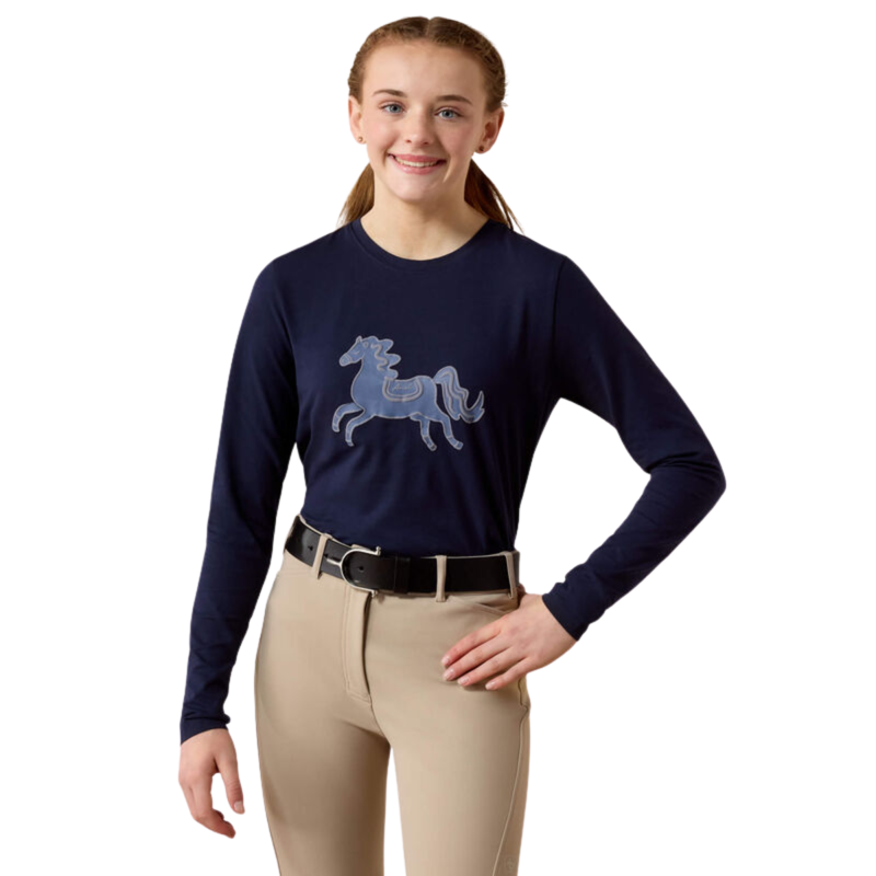 Ariat Youth Pretty Pony T-Shirt - Navy