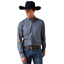 Ariat Men's Team Logo Twill Fitted Shirt - Chambray Blue/Saddle Brown