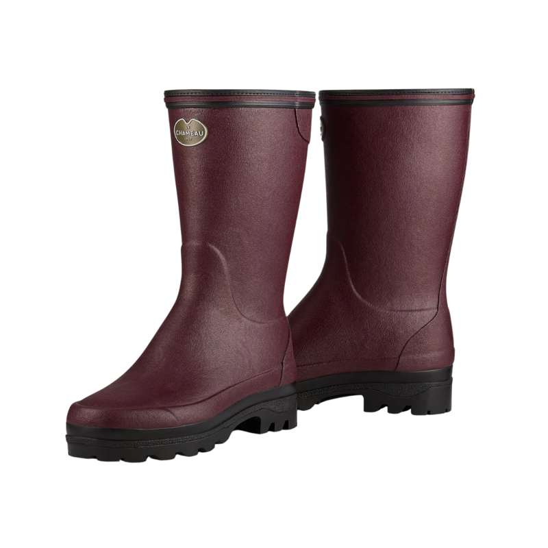 Le Chameau Women's Giverny Neoprene Lined Bottillon - Cherry-1