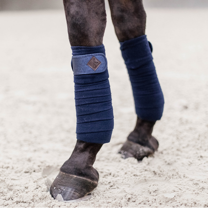 Kentucky Polar Fleece Glitter Bandages - Navy
