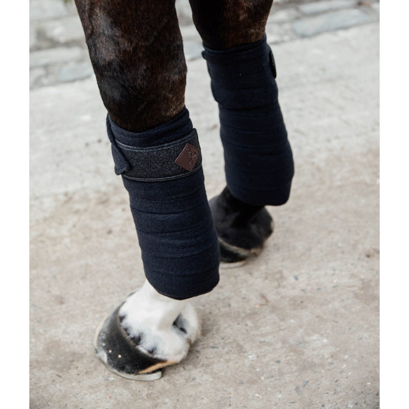Kentucky Polar Fleece Glitter Bandages - Black