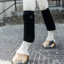 Kentucky Polar Fleece Velvet Pearls Bandages - Black
