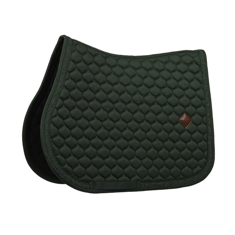 Kentucky Classic Onion Plaited Glitter Rope Jumping Saddlepad Full - Dark Green