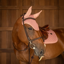 Kentucky Wellington Plaited Glitter Rope Fly Veil Full - Old Rose