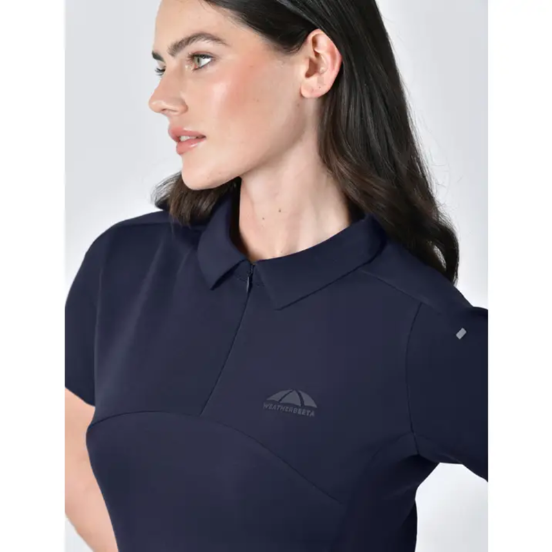 WeatherBeeta Ladies 37.5 Short Sleeve Performance Polo - Navy-1