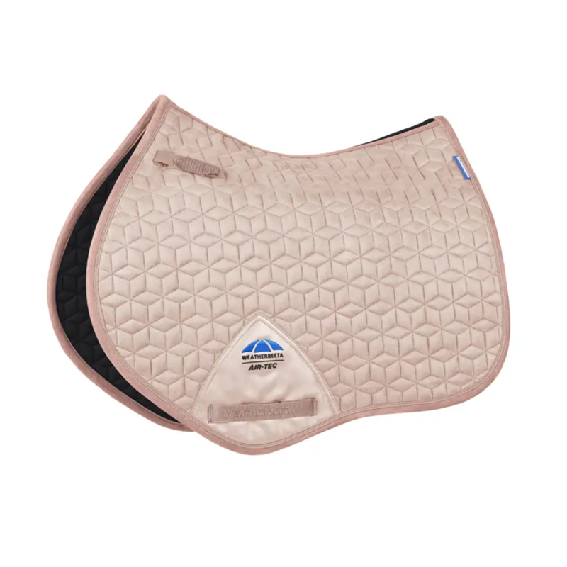 WeatherBeeta Suede Elite Air-Tec Jump Shaped Saddlepad - Rose Quartz