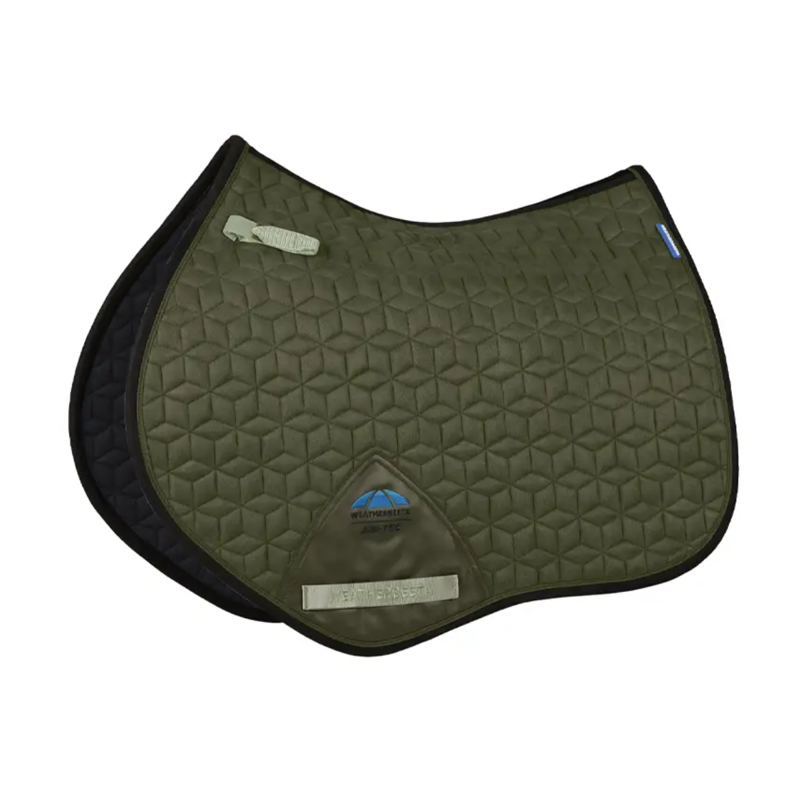WeatherBeeta Suede Elite Air-Tec Jump Shaped Saddlepad - Olive