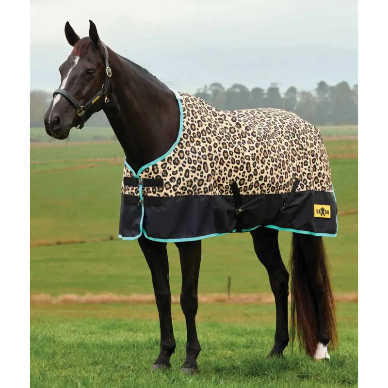 Saxon Defiant 600D Standard 200g Turnout Rug - Leopard Print
