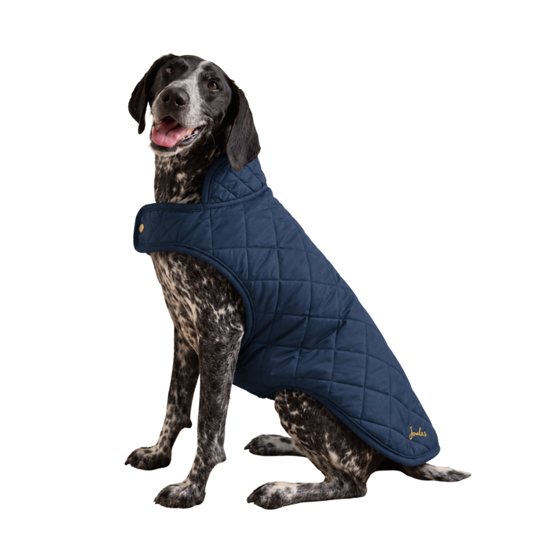 Joules Quilted Dog Coat - Navy