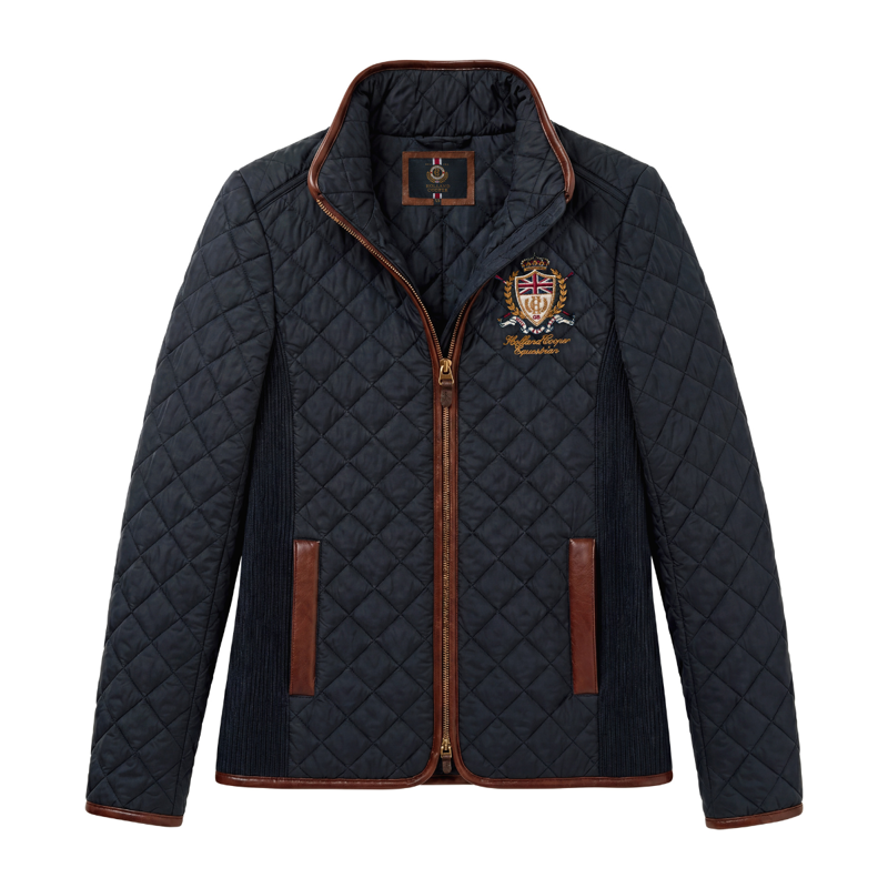 Holland Cooper Boughton Diamond Quilt Jacket - Ink Navy-9