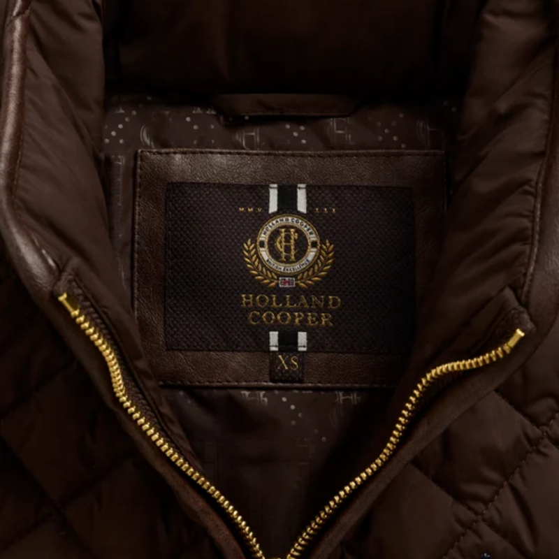 Holland Cooper Boughton Diamond Quilt Jacket - Walnut-6