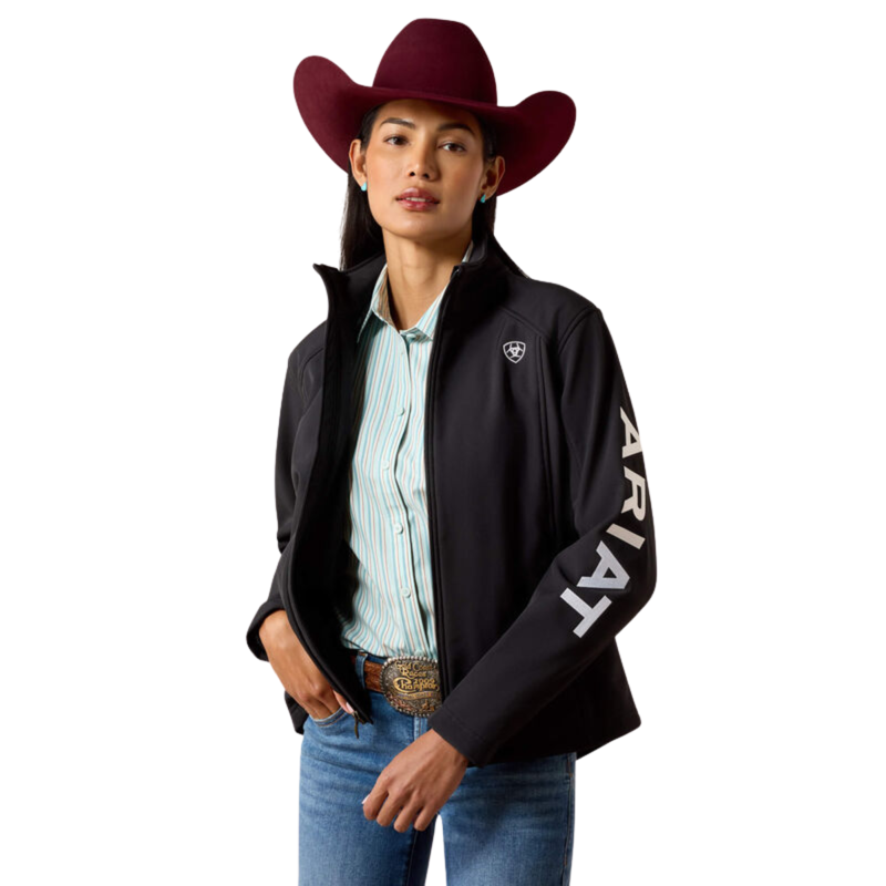 Ariat Women's Logo Softshell Jacket - Black/White