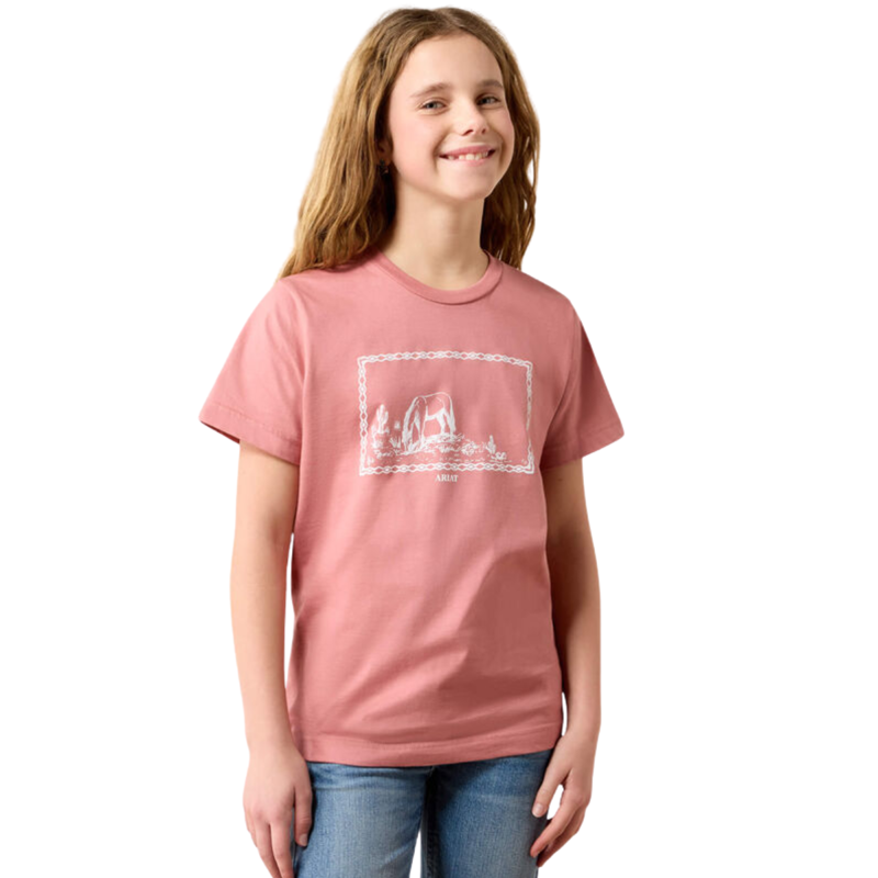 Ariat Youth Horse Frame T-Shirt - Mauvelous