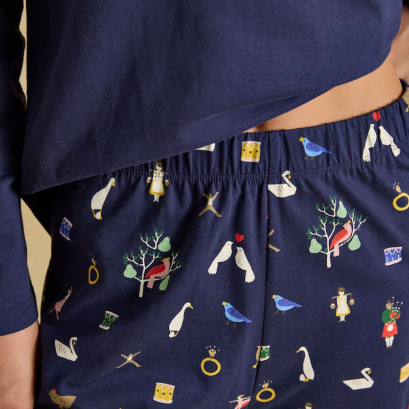 Joules Ladies Lyla Pyjamas - Navy Icons-2