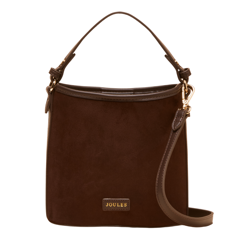 Joules Bucket Bag - Chocolate Suede