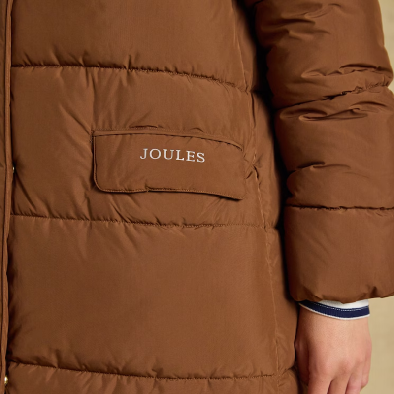 Joules Ladies Matchday Coat - Brown-2