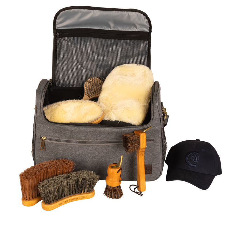Kentucky Grooming Bag Set - Grey